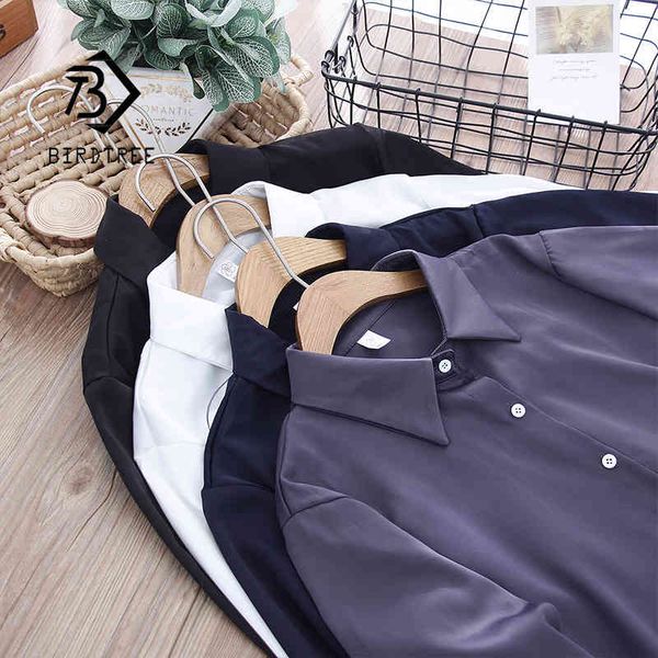 spring women vintage solid long sleeve satin blouse loose button up turn-down collar white shirt autumn korean style basic 210430
spring women vintage solid long sleeve satin blouse loose button up turn-down collar white shirt autumn korean style basic 210430