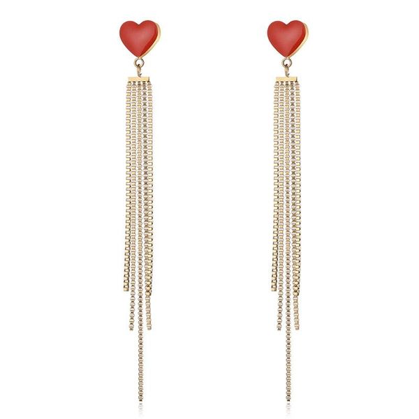 cute heart long chain tassel drop earrings for women gold color alloy pendant earring fashion party jewelry pendientes mujer dangle & chande, Silver
cute heart long chain tassel drop earrings for women gold color alloy pendant earring fashion party jewelry pendientes mujer dangle & chande, Silver