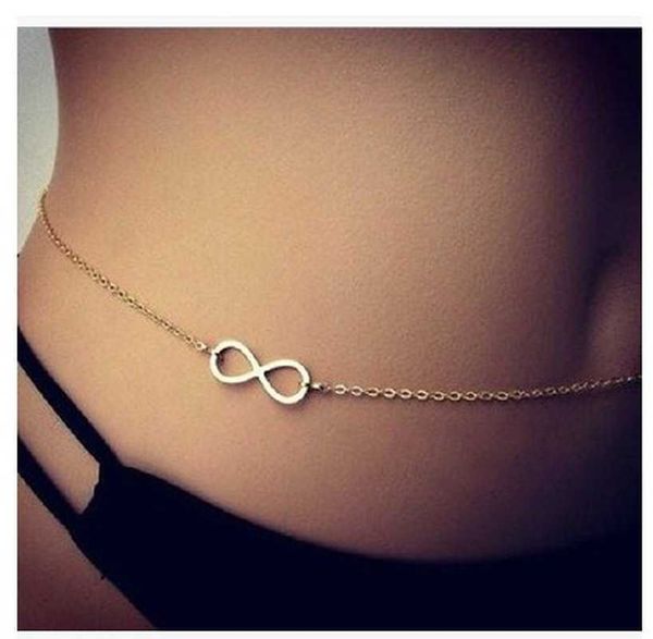 202 new simple gold beach lucky letter 8 infinity pendant belly chain body waist chain necklace beach jewelry bodychain p0811, Silver
202 new simple gold beach lucky letter 8 infinity pendant belly chain body waist chain necklace beach jewelry bodychain p0811, Silver