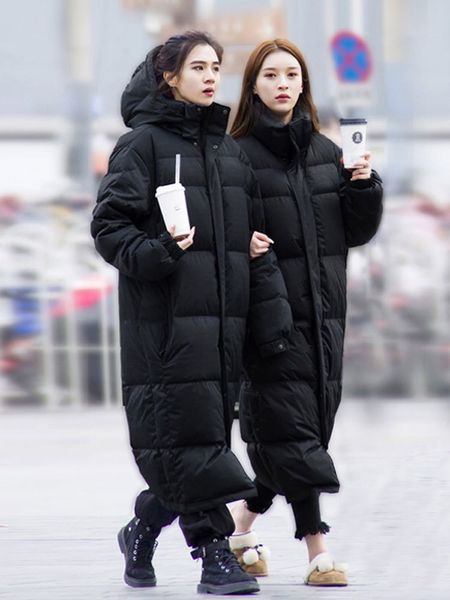 waterproof down jacket for winter women's middle and long white duck with thin thickened warm, Black
waterproof down jacket for winter women's middle and long white duck with thin thickened warm, Black