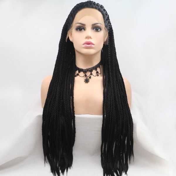 synthetic wigs black long braided box braids lace frontal heat resistant fiber hair cosplay daily wear front wig for women
synthetic wigs black long braided box braids lace frontal heat resistant fiber hair cosplay daily wear front wig for women