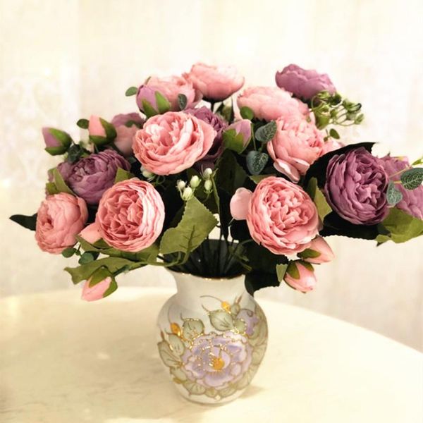 decorative flowers & wreaths 30cm rose silk peony artificial bouquet 5 big head and 4 bud fake for home wedding decoration indoor diy vase
decorative flowers & wreaths 30cm rose silk peony artificial bouquet 5 big head and 4 bud fake for home wedding decoration indoor diy vase