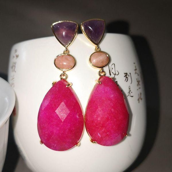 dangle & chandelier gold plated geometric pink rose jade amethyst natural stone long drop earrings sterling silver 925 ear needle for women
dangle & chandelier gold plated geometric pink rose jade amethyst natural stone long drop earrings sterling silver 925 ear needle for women