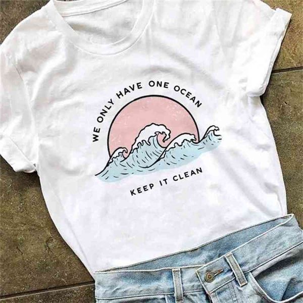 summer tshirt graphic tee funny harajuku kawaii we only have one ocean women keep it clean slogan t-shirt 210512, White
summer tshirt graphic tee funny harajuku kawaii we only have one ocean women keep it clean slogan t-shirt 210512, White