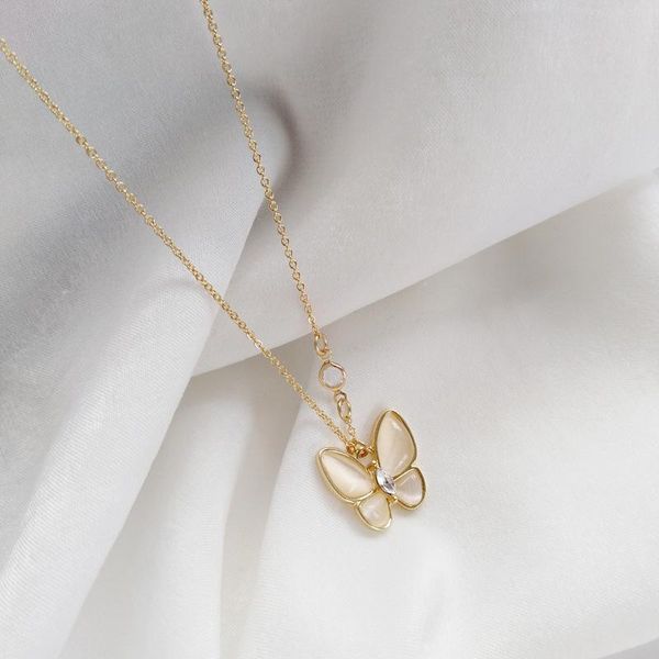 simple geometric opal butterfly necklace, temperament and fashion personality collarbone chain women's necklace pendant necklaces, Silver
simple geometric opal butterfly necklace, temperament and fashion personality collarbone chain women's necklace pendant necklaces, Silver
