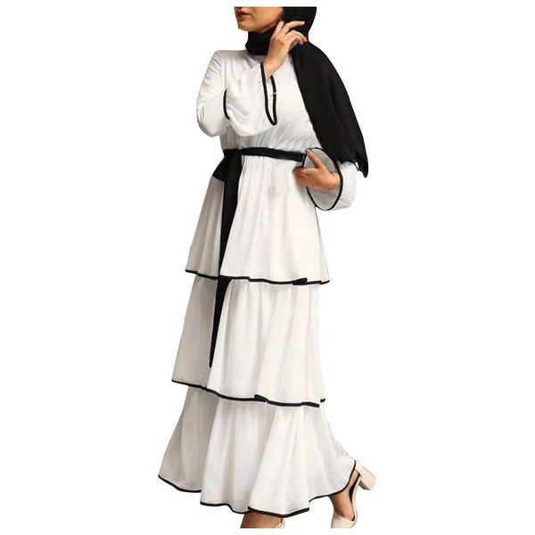 casual dresses women's muslim cake dress abaya islamic arab kaftan with belt ropa mujer verano 2021 conjuntos de vestido bohemia, Black;gray
casual dresses women's muslim cake dress abaya islamic arab kaftan with belt ropa mujer verano 2021 conjuntos de vestido bohemia, Black;gray