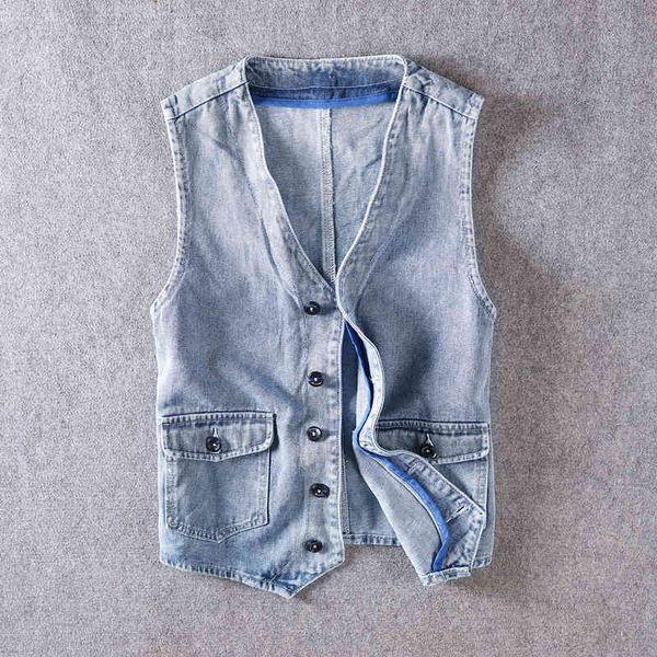 vests fashion streetwear vest retro light blue casual smart denim vests british style cotton sleeveless jacket men, Black;white
vests fashion streetwear vest retro light blue casual smart denim vests british style cotton sleeveless jacket men, Black;white