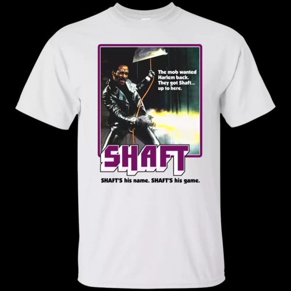 Shaft, Retro, 1970's, Blaxploitation, Superfly, Funk, Isaak Hayes, T-shirt, White;black
Shaft, Retro, 1970's, Blaxploitation, Superfly, Funk, Isaak Hayes, T-shirt, White;black
