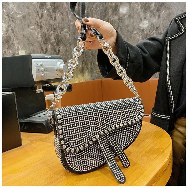 fashion women's bag drill saddle new personalized acrylic chain armpit single shoulder messenger bag purses
fashion women's bag drill saddle new personalized acrylic chain armpit single shoulder messenger bag purses