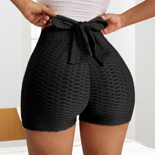 women's shorts 2021 summer rear bow high waist stretch gym hollow mesh solid color cycling leggings, White;black
women's shorts 2021 summer rear bow high waist stretch gym hollow mesh solid color cycling leggings, White;black