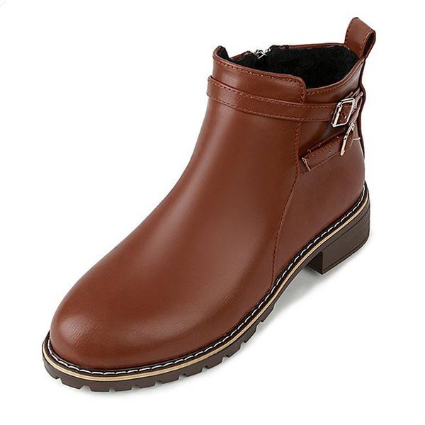 boots nice autumn winter fashion leather women flats ankle casual round toe buckle zip, Black
boots nice autumn winter fashion leather women flats ankle casual round toe buckle zip, Black