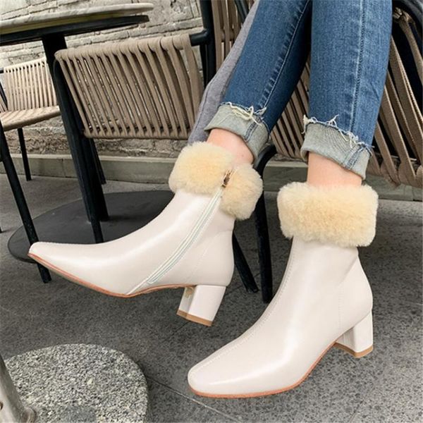 boots pxelena lambswool genuine leather sheepskin ankle women block med heels 2021 winter warm thick fur plush snow boot shoes, Black
boots pxelena lambswool genuine leather sheepskin ankle women block med heels 2021 winter warm thick fur plush snow boot shoes, Black