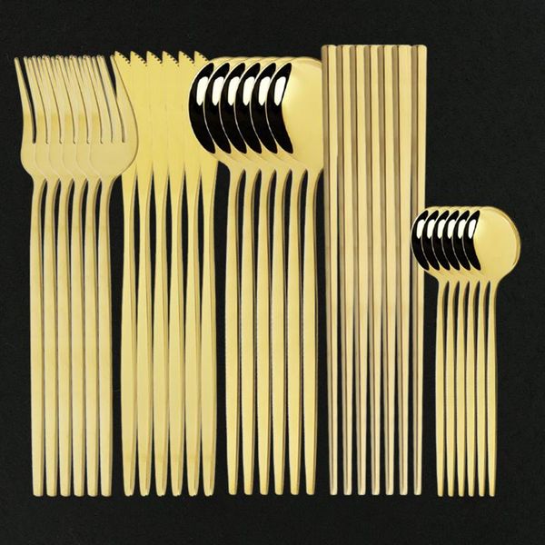 mirror western gold dinnerware set stainless steel knife fork spoon chopsticks cutlery kitchen tableware flatware sets
mirror western gold dinnerware set stainless steel knife fork spoon chopsticks cutlery kitchen tableware flatware sets