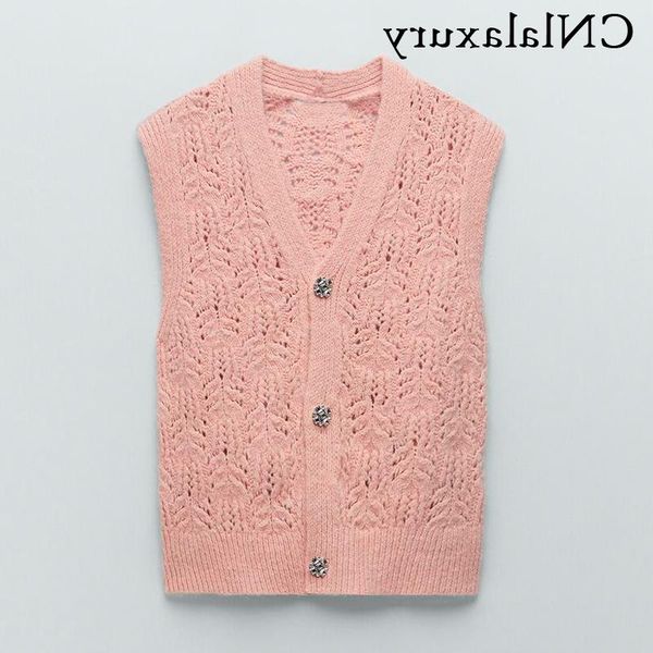 women's suits & blazers 2021 women cnlalaxury fashion v neck hollow out crochet knitting sweater lady diamond button sleeveless vest ch, White;black
women's suits & blazers 2021 women cnlalaxury fashion v neck hollow out crochet knitting sweater lady diamond button sleeveless vest ch, White;black