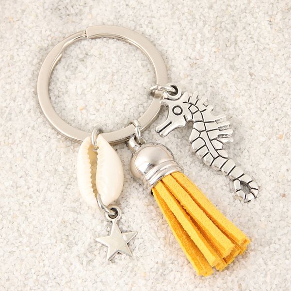 summer beach tassel keychain cartoon sea conch starfish pearl shell keychain keyring women gift, Silver
summer beach tassel keychain cartoon sea conch starfish pearl shell keychain keyring women gift, Silver