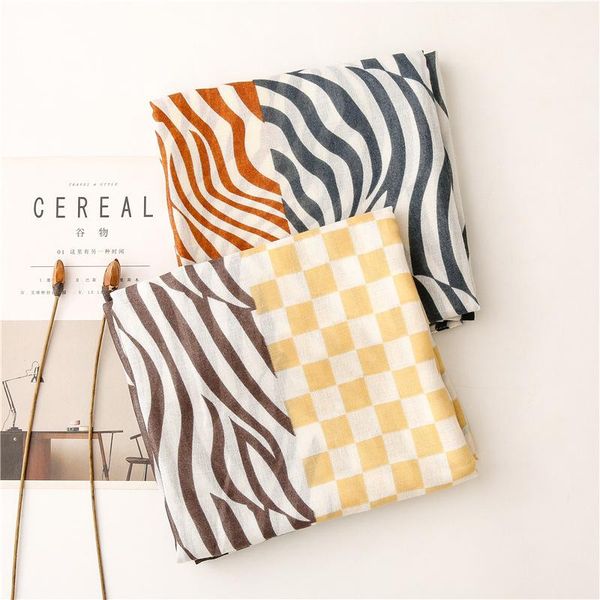 scarves korean color zebra grain small square cotton feel scarf female gauze sunscreen shawl, Blue;gray
scarves korean color zebra grain small square cotton feel scarf female gauze sunscreen shawl, Blue;gray