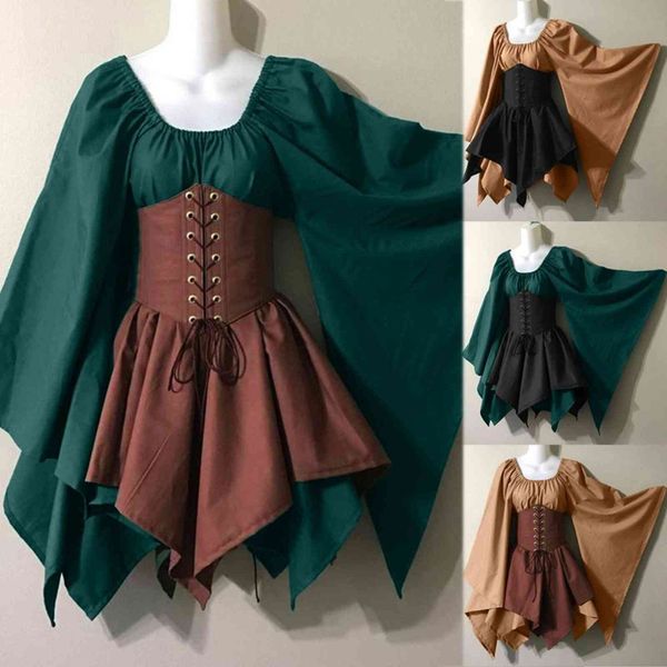 women medieval elf fairy elven -5xl costume wench celtic princess dress lace up waist cincher corset set jagged dresses, Red;black
women medieval elf fairy elven -5xl costume wench celtic princess dress lace up waist cincher corset set jagged dresses, Red;black