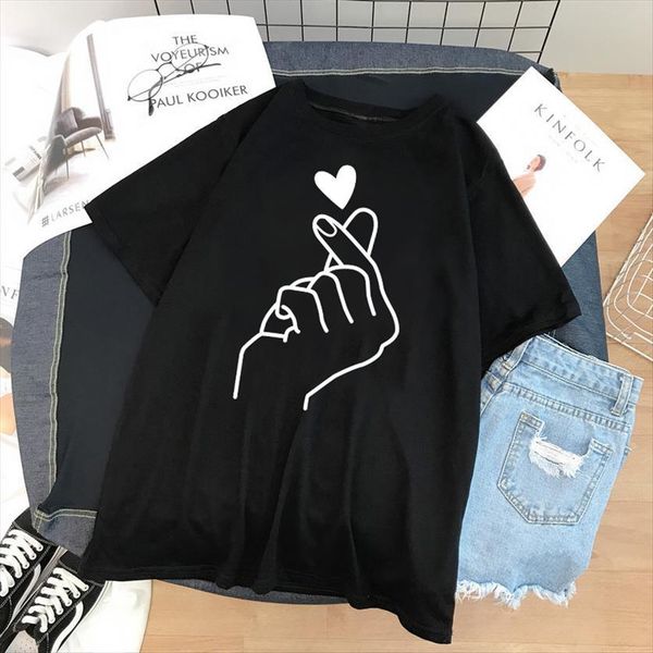 zogankin harajuku love casual heart women t shirt gesture print black girls summer fashion clothes, White
zogankin harajuku love casual heart women t shirt gesture print black girls summer fashion clothes, White
