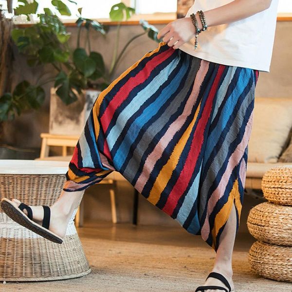 men's pants mens fluid cotton harem big chinese style casual bloomers stripe nepal wide leg loose streetwear male trouser, Black
men's pants mens fluid cotton harem big chinese style casual bloomers stripe nepal wide leg loose streetwear male trouser, Black