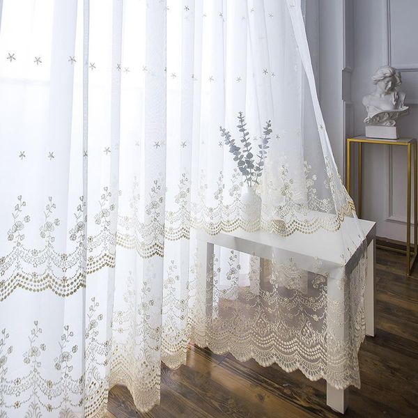 curtain & drapes golden floral embroidered tulle for living room lace bottom delicate pastoral tende js74c
curtain & drapes golden floral embroidered tulle for living room lace bottom delicate pastoral tende js74c