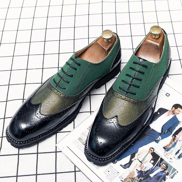dress shoes 2021 designer fashion men stitching two-ton leather flats oxfords groom wedding prom oxford sapato social masculino, Black
dress shoes 2021 designer fashion men stitching two-ton leather flats oxfords groom wedding prom oxford sapato social masculino, Black