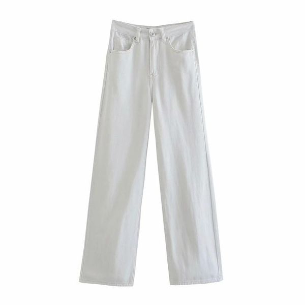 women's pants & capris za 2021 autumn clothing fashion versatile casual european and american style high waist slimming wide leg jeans, Black;white
women's pants & capris za 2021 autumn clothing fashion versatile casual european and american style high waist slimming wide leg jeans, Black;white