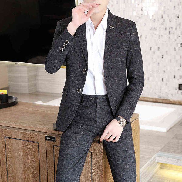 luxury men's suits blazers men's slim fit korean casual fashion autumn back slit two-piece two deduction suit set, White;black
luxury men's suits blazers men's slim fit korean casual fashion autumn back slit two-piece two deduction suit set, White;black