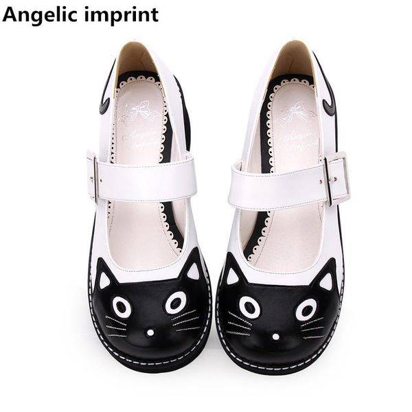 dress shoes angelic imprint woman mori girl lolita cosplay lady mid heels wedges pumps women princess party cat face 5cm, Black
dress shoes angelic imprint woman mori girl lolita cosplay lady mid heels wedges pumps women princess party cat face 5cm, Black