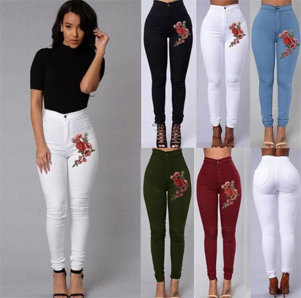 fashion ladies casual skinny floral applique jeans woman elastic high waist stretch slim pencil trousers women's, Blue
fashion ladies casual skinny floral applique jeans woman elastic high waist stretch slim pencil trousers women's, Blue