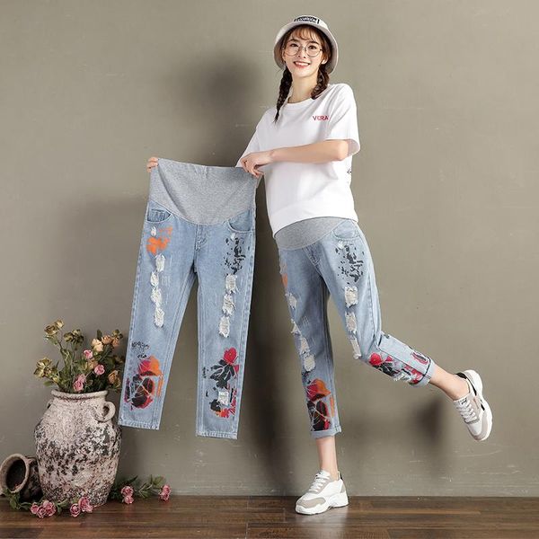 maternity bottoms pregnant women loose jeans 2021 spring summer fashion painting cotton haroun pants plus size empire belly trousers, White
maternity bottoms pregnant women loose jeans 2021 spring summer fashion painting cotton haroun pants plus size empire belly trousers, White