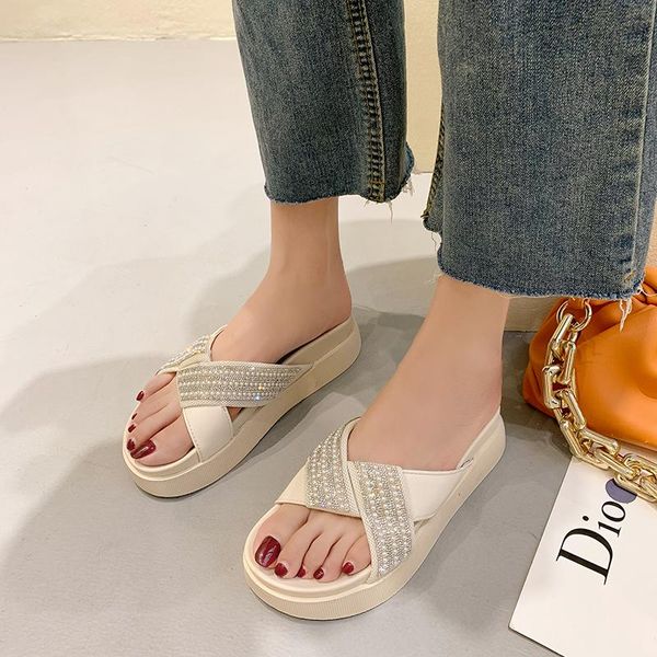 slippers pearl platform women thick sole slides shiny open toe summer outdoor leisure beach black beige
slippers pearl platform women thick sole slides shiny open toe summer outdoor leisure beach black beige