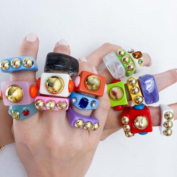 cluster rings chunky aesthetic large colorful golden bead squaretransparent resin acrylic for women girl diy knuckle party ring jewelry, Golden;silver
cluster rings chunky aesthetic large colorful golden bead squaretransparent resin acrylic for women girl diy knuckle party ring jewelry, Golden;silver