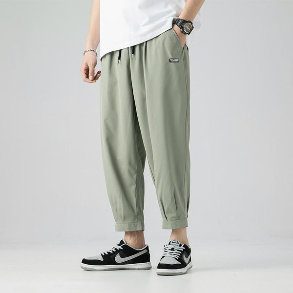 japanese men's wear 2021 summer all-match simple nine-point pants cool and breathable ice silk casual men, Black
japanese men's wear 2021 summer all-match simple nine-point pants cool and breathable ice silk casual men, Black