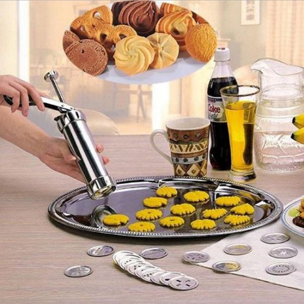biscuit press set cookie maker machine kit stainless steel 20 discs 4 icing tips spritz dough biscuits making tools c1 baking moulds
biscuit press set cookie maker machine kit stainless steel 20 discs 4 icing tips spritz dough biscuits making tools c1 baking moulds