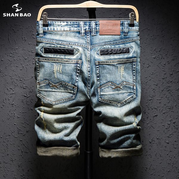 summer trendy fashion men's hole denim retro style old straight thin high-quality cotton jeans shorts, Blue
summer trendy fashion men's hole denim retro style old straight thin high-quality cotton jeans shorts, Blue