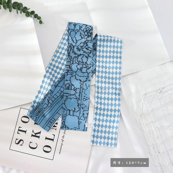 scarves bag scarf print women silk skinny ribbon headband head long & wraps sj455, Blue;gray
scarves bag scarf print women silk skinny ribbon headband head long & wraps sj455, Blue;gray