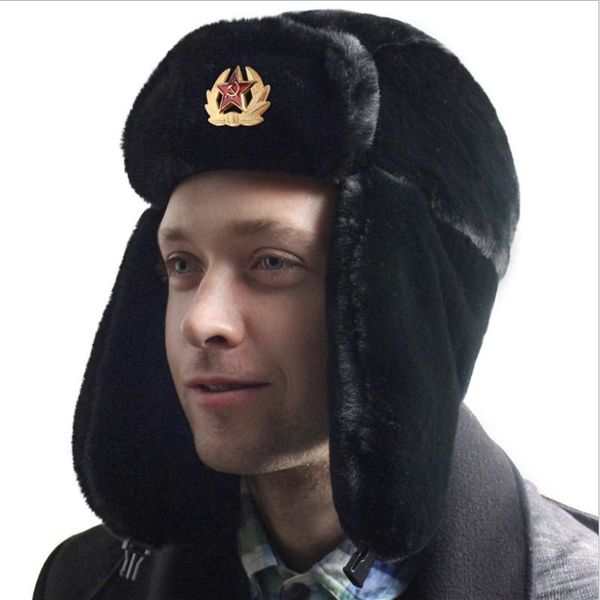 berets wzcx soviet military badge pilot trapper trooper hat faux fur outdoor ushanka earflap men snow caps, Blue;gray
berets wzcx soviet military badge pilot trapper trooper hat faux fur outdoor ushanka earflap men snow caps, Blue;gray