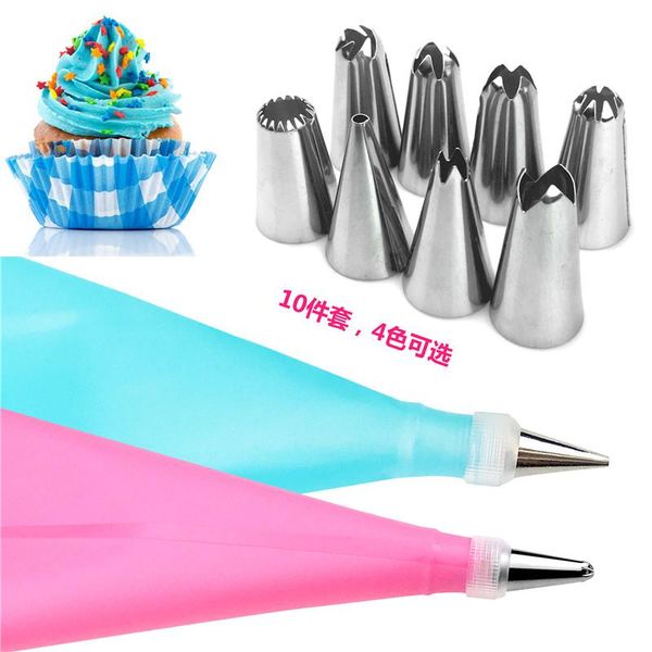 10pcs silicone pastry bag tips kitchen diy cake icing piping cream decorating tool reusable nozzle groups baking & tools
10pcs silicone pastry bag tips kitchen diy cake icing piping cream decorating tool reusable nozzle groups baking & tools