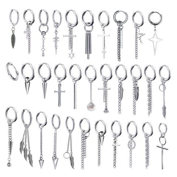 punk stainless steel chain hoop earrings for women men trendy goth pop hip hop pendants ear jewelry accessories earring, Golden
punk stainless steel chain hoop earrings for women men trendy goth pop hip hop pendants ear jewelry accessories earring, Golden