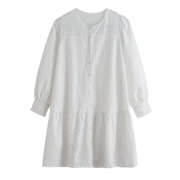 casual dresses 2021 summer women's round neck long-sleeved tonal stitching decorative dress french hollow embroidery with lining, Black;gray
casual dresses 2021 summer women's round neck long-sleeved tonal stitching decorative dress french hollow embroidery with lining, Black;gray