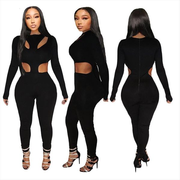 ins hollow out clubwear womens romper autumn ladys fashion o neck long sleeve zipper skinny solid rompers, Black;white
ins hollow out clubwear womens romper autumn ladys fashion o neck long sleeve zipper skinny solid rompers, Black;white