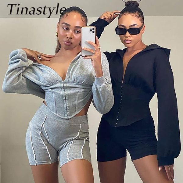 women's hoodies & sweatshirts tinastyle v neck women sweatshirt puff sleeve hooded crop 2021 autumn winter black casual streetwear
women's hoodies & sweatshirts tinastyle v neck women sweatshirt puff sleeve hooded crop 2021 autumn winter black casual streetwear