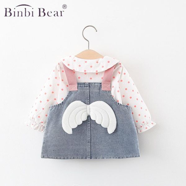 spring and autumn girls baby toddler kids clothes sling dress children clothing set doll collar polka dot long sleeve shirt sets, White
spring and autumn girls baby toddler kids clothes sling dress children clothing set doll collar polka dot long sleeve shirt sets, White