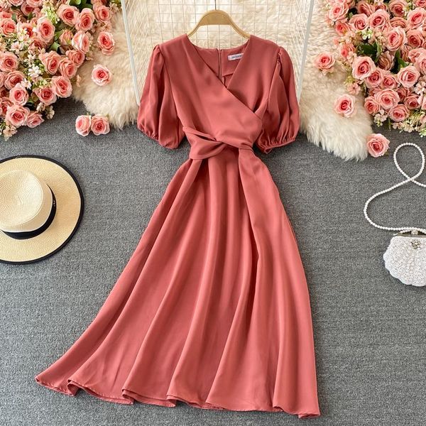 casual dresses women v-neck dress korean solid color puff sleeve high waist female slim was thin vestido fashion tide 2021, Black;gray
casual dresses women v-neck dress korean solid color puff sleeve high waist female slim was thin vestido fashion tide 2021, Black;gray