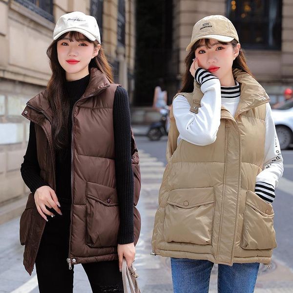 women's vests short down padded jacket vest women disposable 2021 style korean waistcoat cotton, Black;white
women's vests short down padded jacket vest women disposable 2021 style korean waistcoat cotton, Black;white