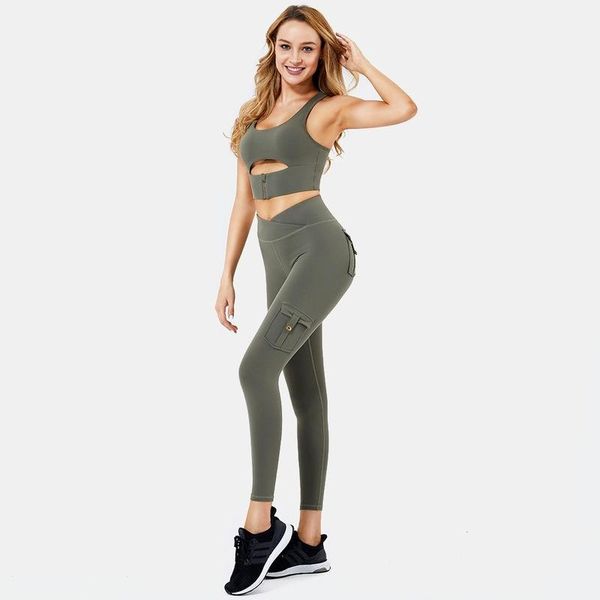 yoga outfit suit women sport clothing explosions in europe and america women's cool tooling super elastic hip pocket two-piece set girl
yoga outfit suit women sport clothing explosions in europe and america women's cool tooling super elastic hip pocket two-piece set girl