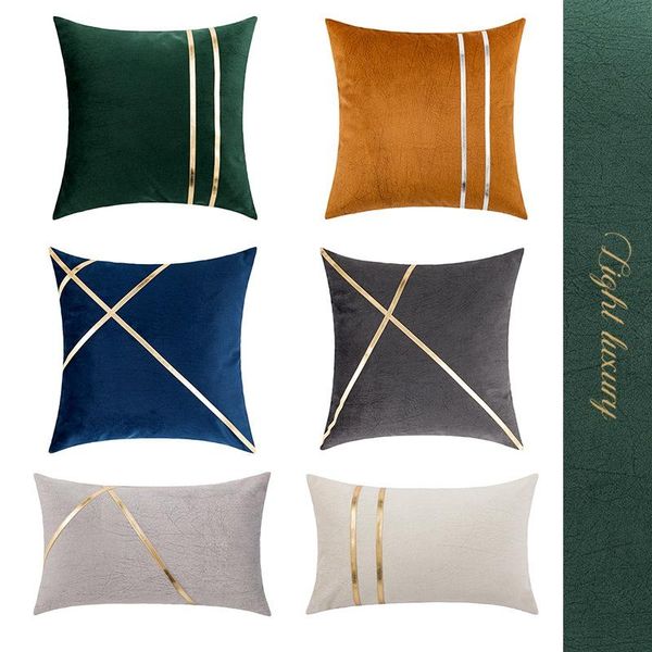 cushion/decorative pillow light luxury throw cover solid color yellow green blue gray decorative pillows golden striped home sofa bed cushio
cushion/decorative pillow light luxury throw cover solid color yellow green blue gray decorative pillows golden striped home sofa bed cushio