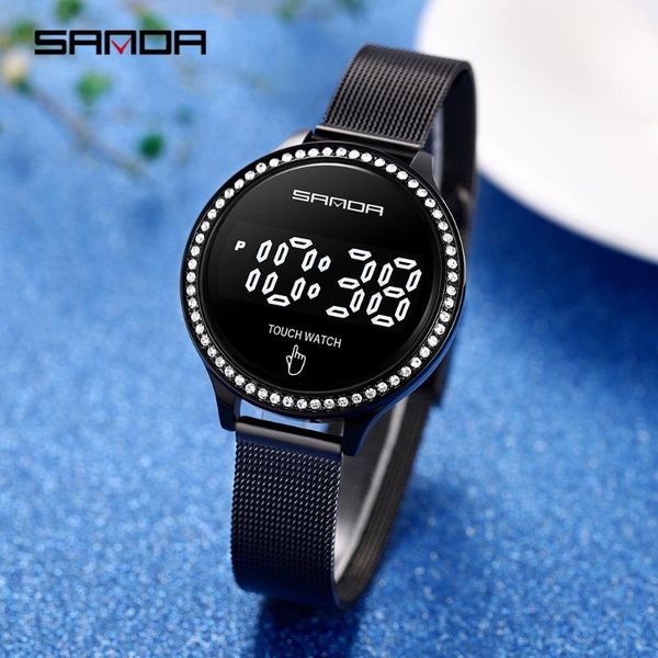 wristwatches sanda brand fashion ladies led touch screen digital sports watch waterproof electronic multifunction relogio feminino, Slivery;brown
wristwatches sanda brand fashion ladies led touch screen digital sports watch waterproof electronic multifunction relogio feminino, Slivery;brown