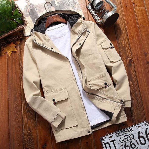 men's jackets 2021 autumn casual handsome jacket youth trend cotton hooded tooling, Black;brown
men's jackets 2021 autumn casual handsome jacket youth trend cotton hooded tooling, Black;brown