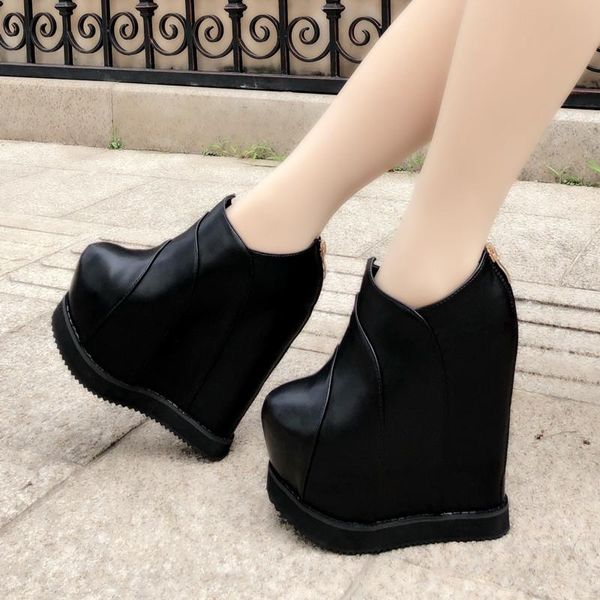 increase within short boots 15 cm thick bottom wedges casual shoes simple super high heel womens ankle fashion single boot, Black
increase within short boots 15 cm thick bottom wedges casual shoes simple super high heel womens ankle fashion single boot, Black